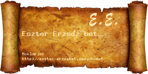 Eszter Erzsébet névjegykártya