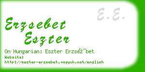 erzsebet eszter business card